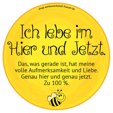 Aufkleber Hier und Jetzt Werbewerkstatt Husum